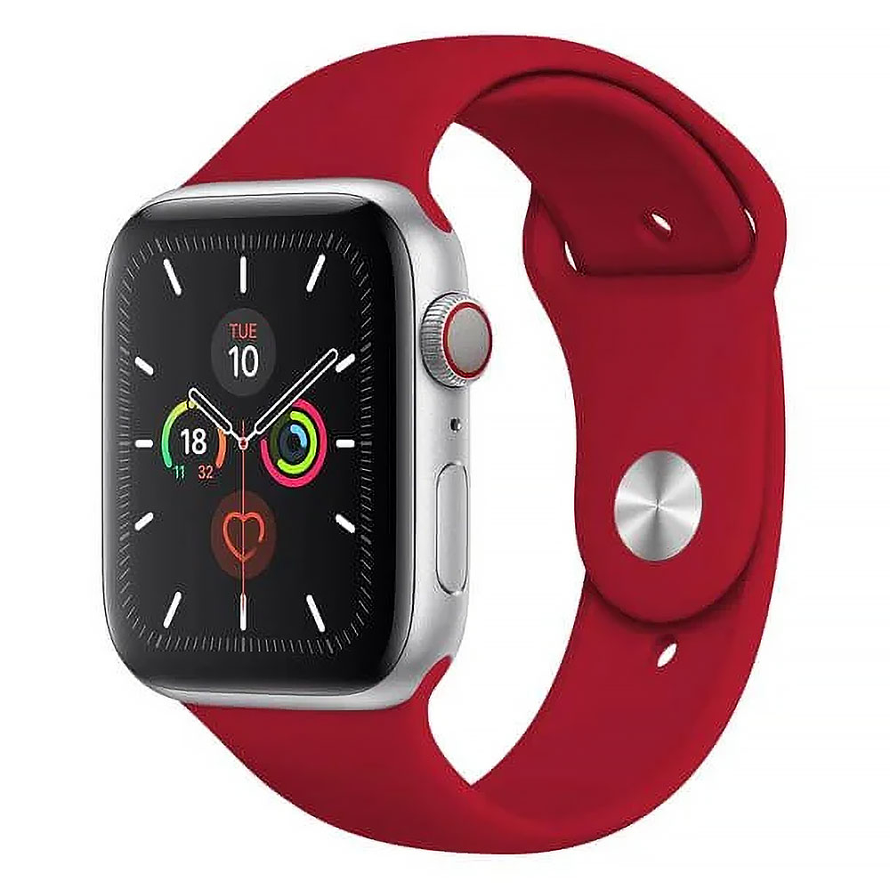 Cseresznyepiros Apple Watch szilikon szíj