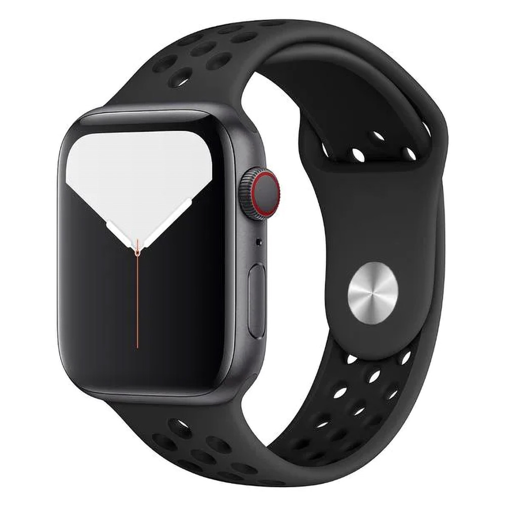 Éjfekete Apple Watch szilikon sport szíj