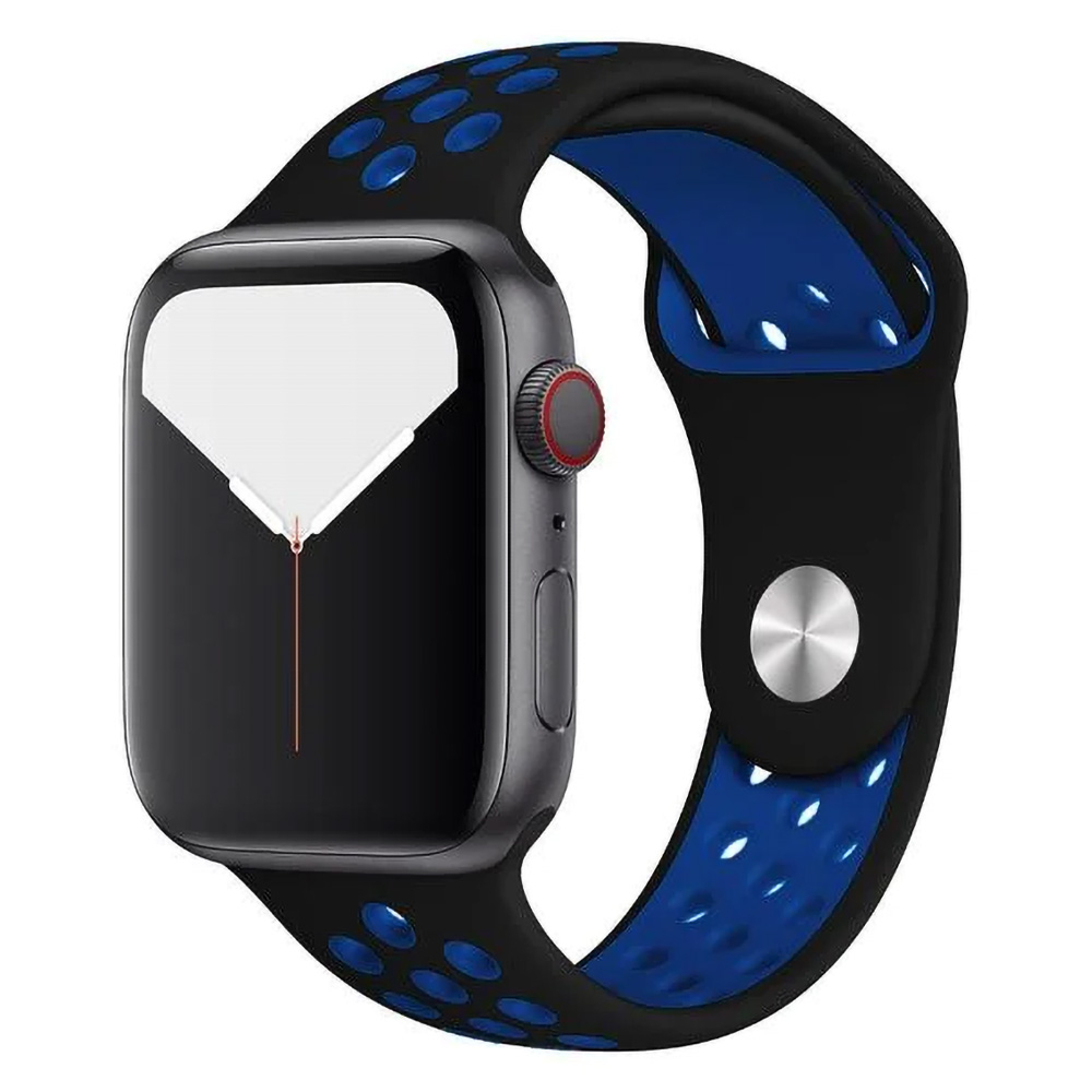 Éjfekete-párizsi kék Apple Watch szilikon sport szíj