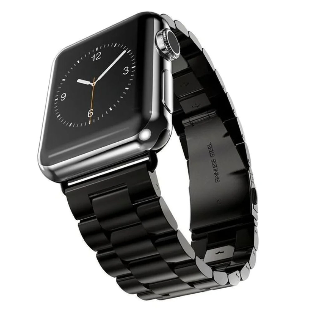 Éjfekete Apple Watch Steel Fit fém szíj