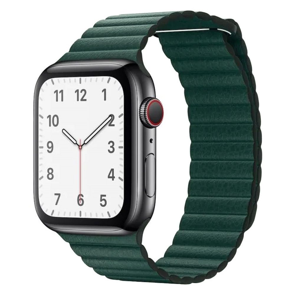 Oxford zöld Apple Watch Leather Loop mágneses bőr szíj
