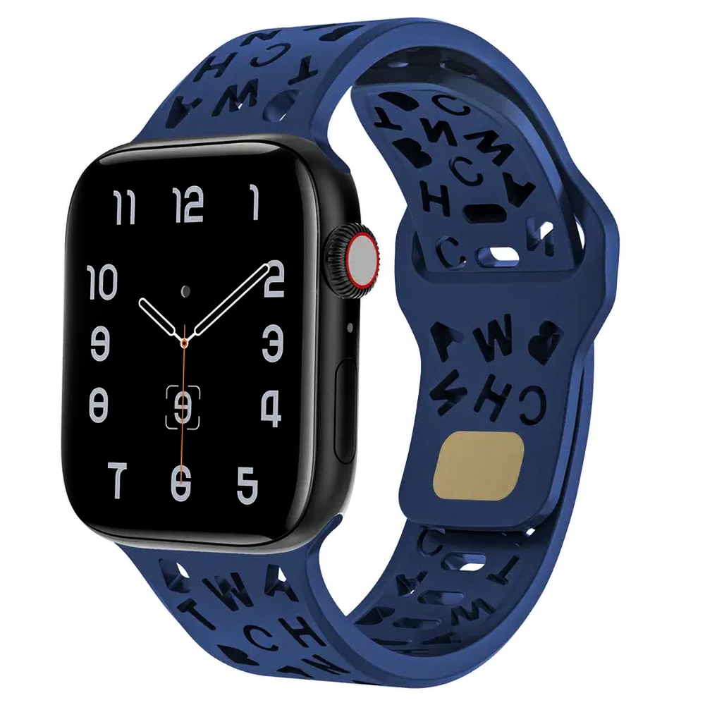 Párizsi kék ABC Apple Watch szilikon szíj