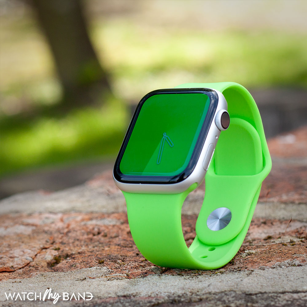 Neonzöld Apple Watch szilikon szíj