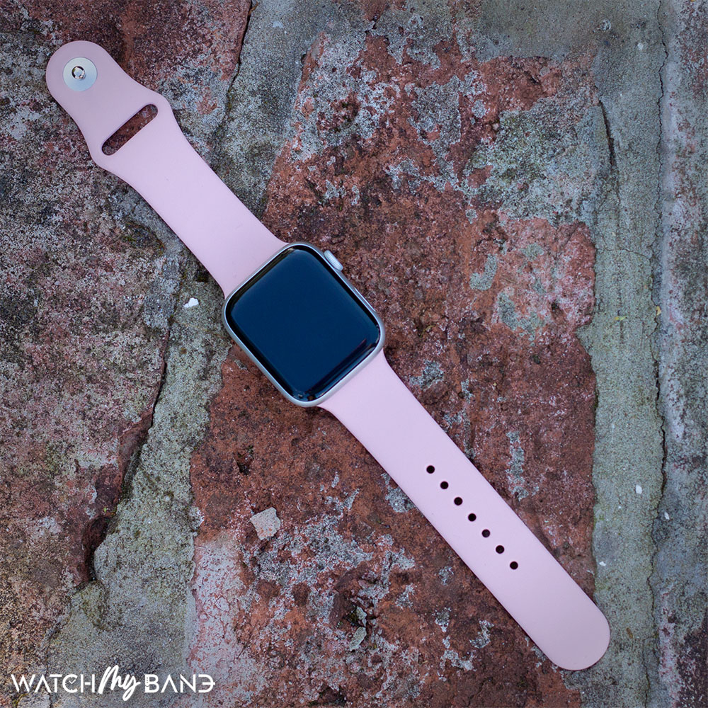 Púderrózsaszín Apple Watch szilikon szíj