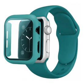 Winsor-zöld Apple Watch szilikon szíj és tok