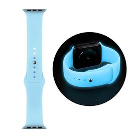 Neonkék Apple Watch sötétben világító szilikon szíj