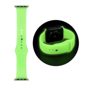 Neonzöld Apple Watch sötétben világító szilikon szíj