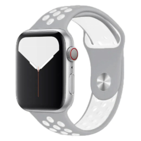 Ezüstszürke-gyémántfehér Apple Watch szilikon sport szíj