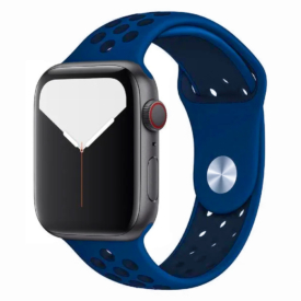 Párizsi kék-éjfekete Apple Watch szilikon sport szíj