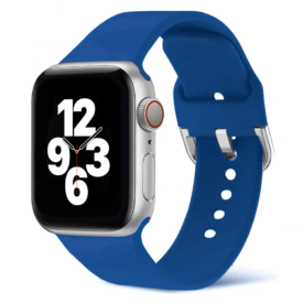 Párizsi kék Apple Watch csatos szilikon szíj
