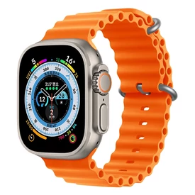 Mandarinsárga Apple Watch óceán szilikon szíj