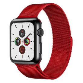 Cseresznyepiros Apple Watch Milánói fém szíj