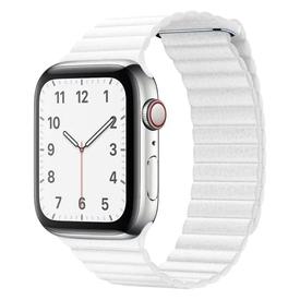 Gyémántfehér Apple Watch Leather Loop mágneses bőr szíj