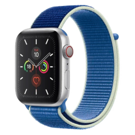 Alkálikék Apple Watch tépőzáras szövet szíj