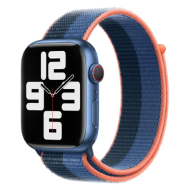 Atlanti kék Apple Watch tépőzáras szövet szíj