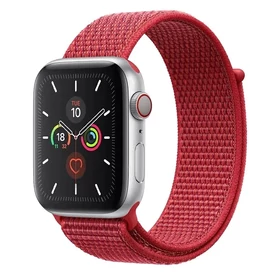 Cseresznyepiros Apple Watch tépőzáras szövet szíj