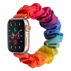 Szivarvány Apple Watch Scrunchie szövet szíj