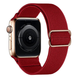 Cseresznyepiros Apple Watch rugalmas szövet szíj