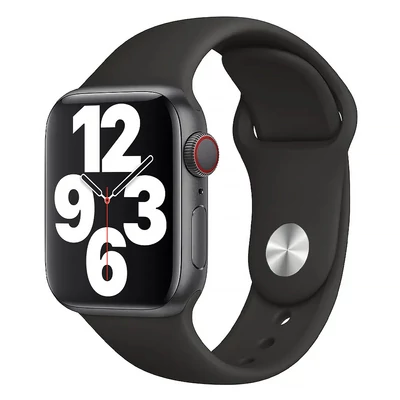 Éjfekete Apple Watch szilikon szíj