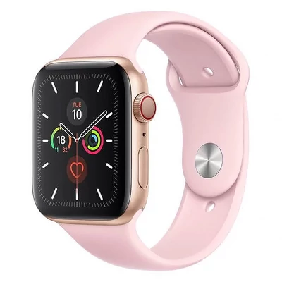 Púderrózsaszín Apple Watch szilikon szíj