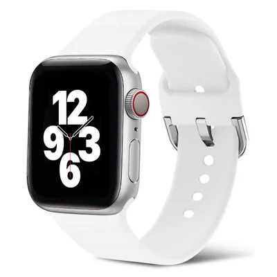 Gyémántfehér Apple Watch csatos szilikon szíj