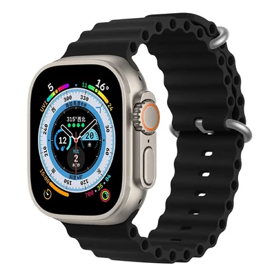 Éjfekete Apple Watch óceán szilikon szíj