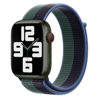 Olajkék Apple Watch tépőzáras szövet szíj