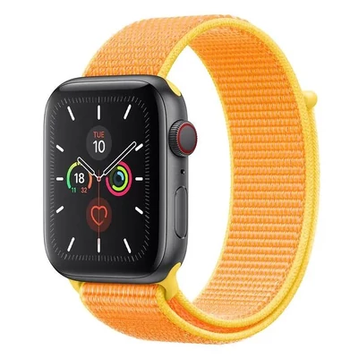 Dinnyesárga Apple Watch tépőzáras szövet szíj