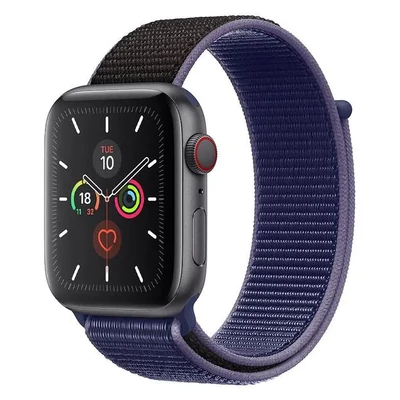 Éjkék Apple Watch tépőzáras szövet szíj