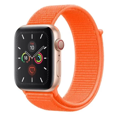 Mandarinsárga Apple Watch tépőzáras szövet szíj
