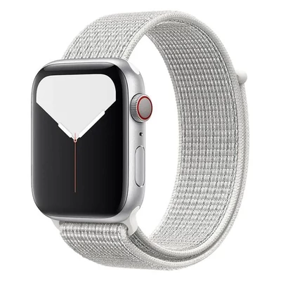 Kristályfehér Apple Watch tépőzáras szövet szíj