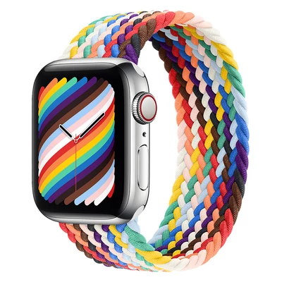 Szivárvány Apple Watch fonott szövet szíj