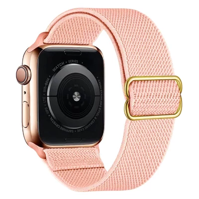 Púderrózsaszín Apple Watch rugalmas szövet szíj