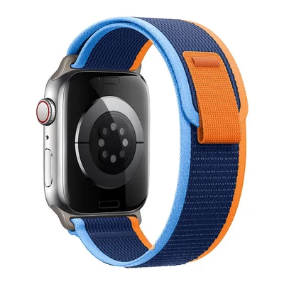 Éjkék-narancs terep szövet szíj