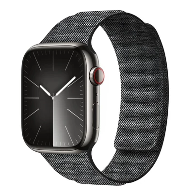 Éjfekete mágneses szövet pánt szíj