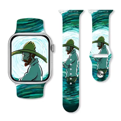 Van Gogh és az elme mintás szilikon szíj