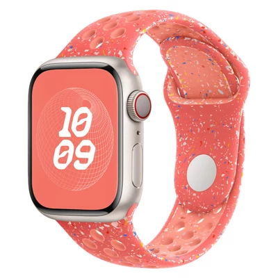 Korallpiros Apple Watch szilikon sport szíj