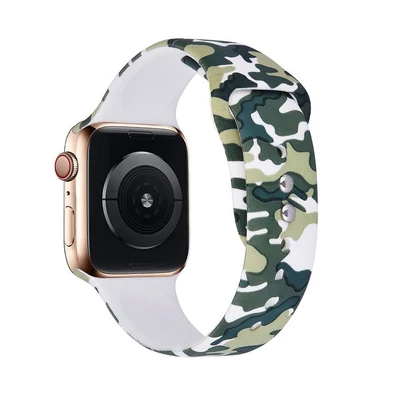 Zöld terepmintás szilikon szíj