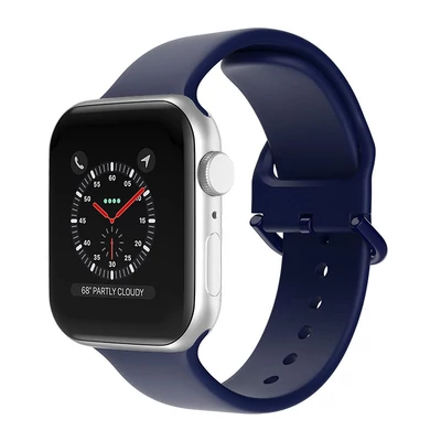 Párizsi kék csatos szilikon szíj kék csattal