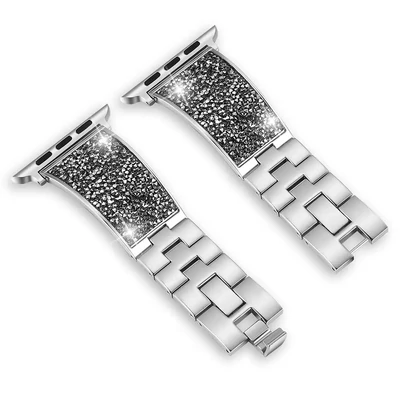 Strasszos ezüst Eiffel fém kapcsos szíj