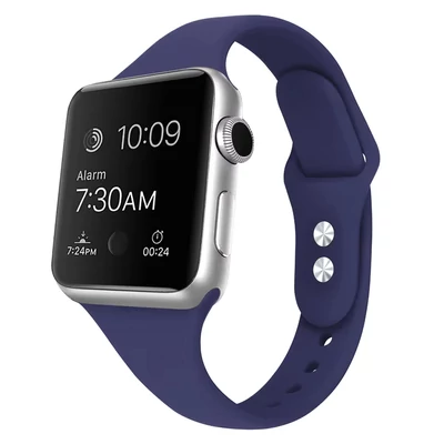 Éjkék slim szilikon szíj