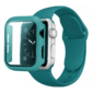 Kép 1/5 - Winsor-zöld Apple Watch szilikon szíj és tok