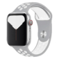 Kép 1/5 - Ezüstszürke-gyémántfehér Apple Watch szilikon sport szíj