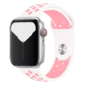 Kép 1/5 - Gyémántfehér-neonpink Apple Watch szilikon sport szíj