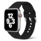 Kép 1/5 - Éjfekete Apple Watch csatos szilikon szíj