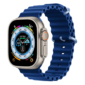 Kép 1/5 - Párizsi kék Apple Watch óceán szilikon szíj