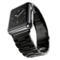 Kép 1/4 - Éjfekete Apple Watch Steel Fit fém szíj