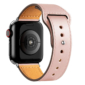 Kép 1/5 - Púderrózsaszín Apple Watch Simple bőr szíj