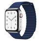 Kép 1/6 - Párizsi kék Apple Watch Leather Loop mágneses bőr szíj
