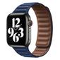Kép 1/5 - Párizsi kék Apple Watch Leather Band mágneses bőr szíj